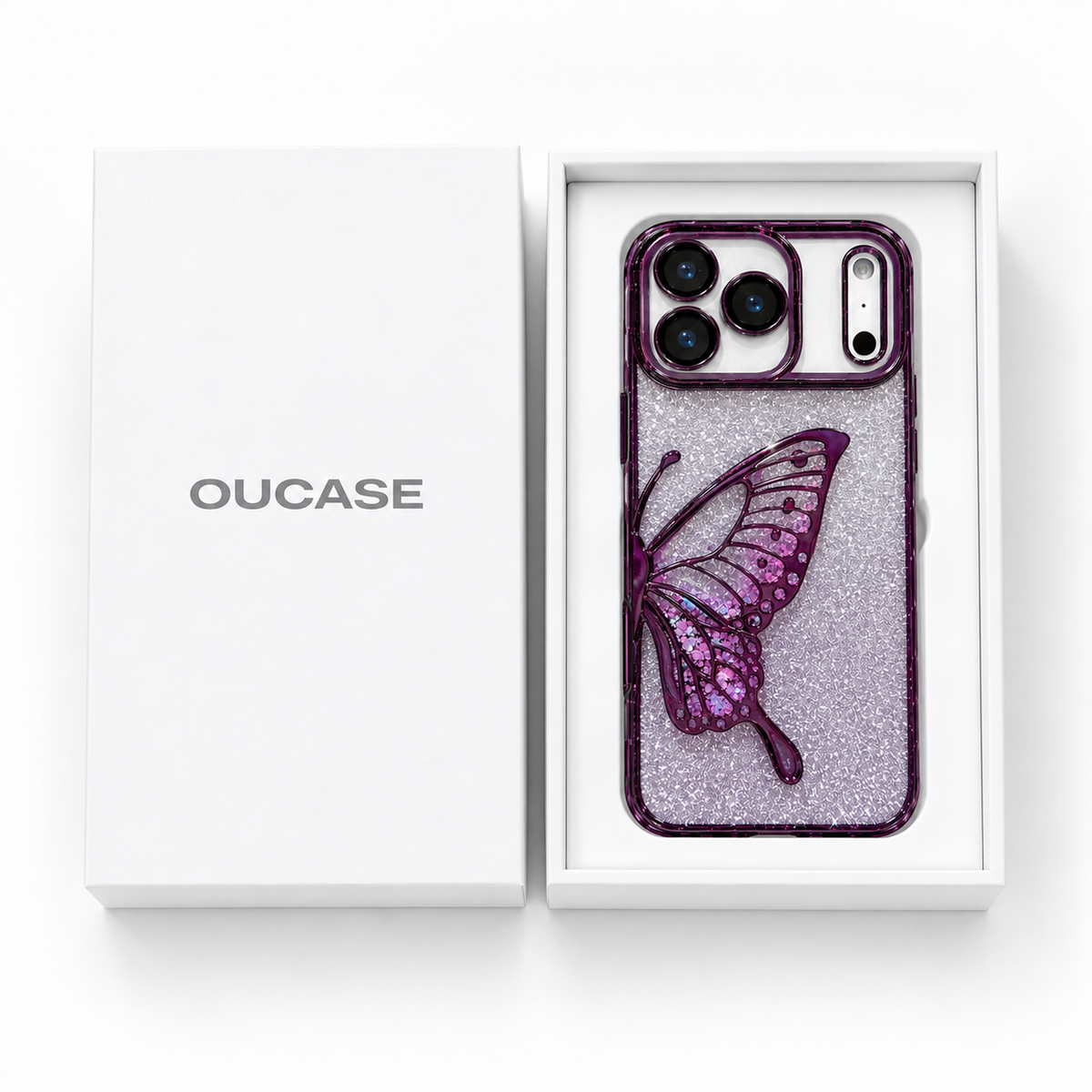 Violet Butterfly Sparkle Phone Case
