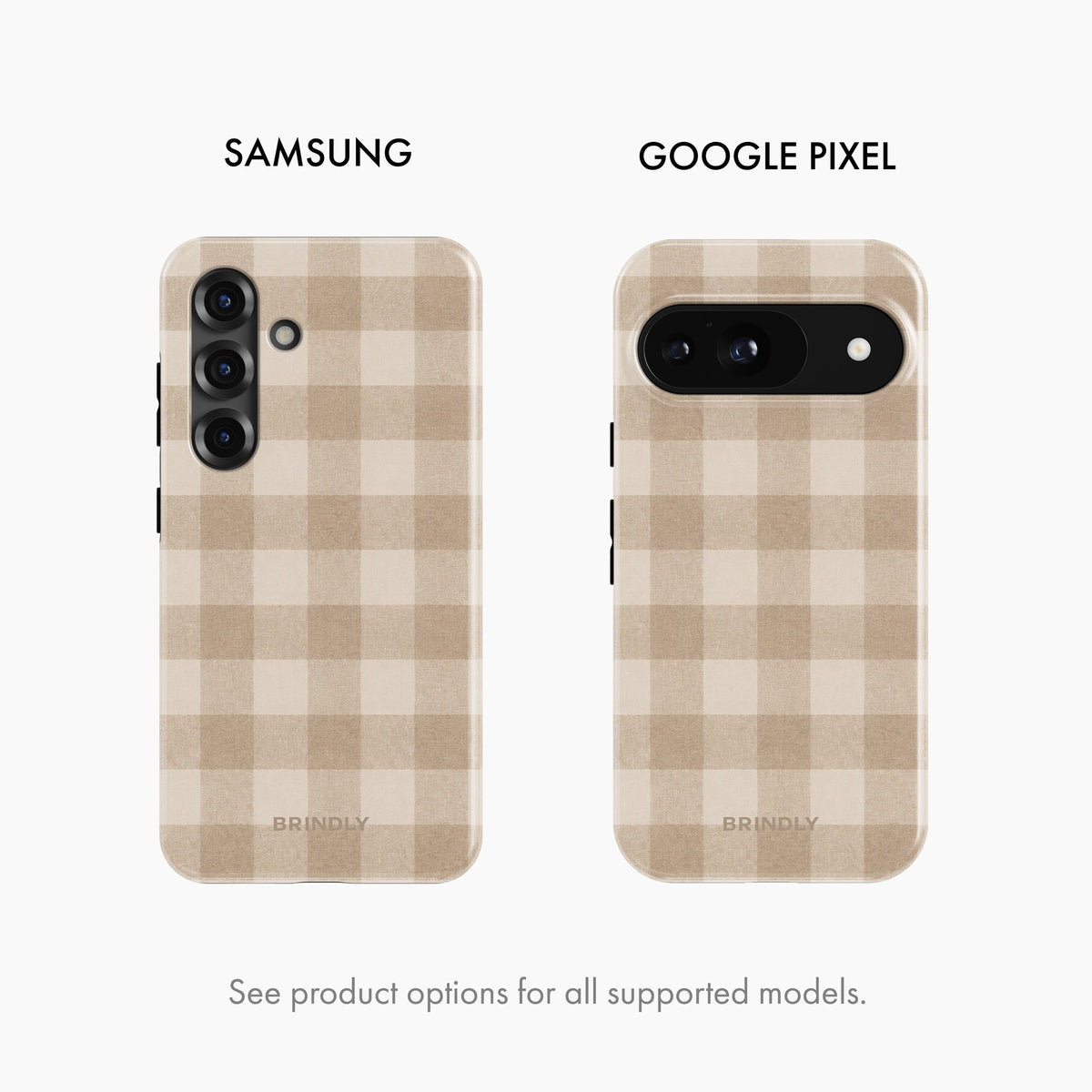 Oatmeal Check - Phone Case