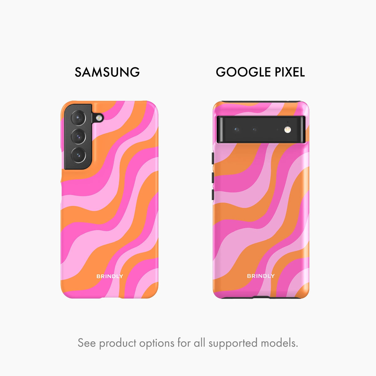 Pink Orange Wave - Phone Case