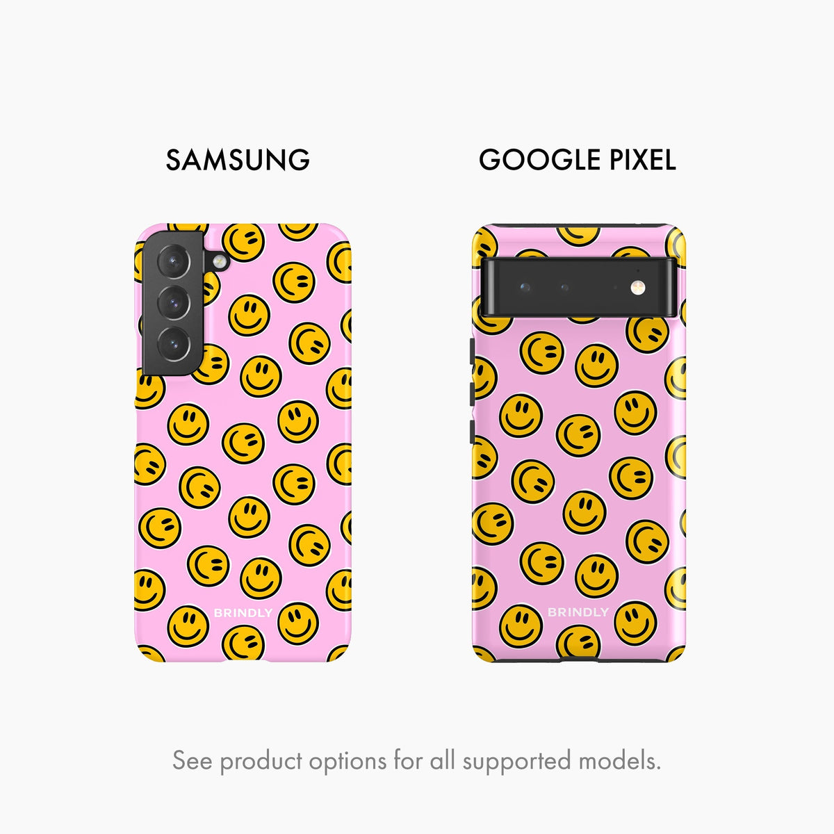 Pink Smiley - Phone Case
