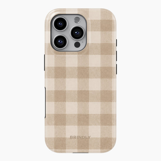 Oatmeal Check - Phone Case