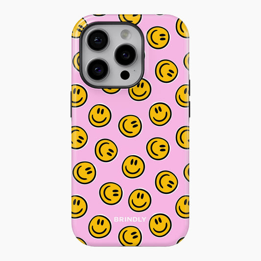 Pink Smiley - Phone Case