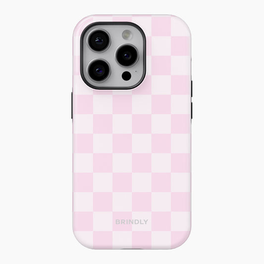 Pastel Pink Check - Phone Case